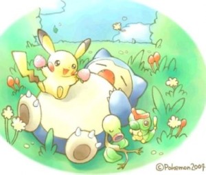 Pikachu y Snorlax